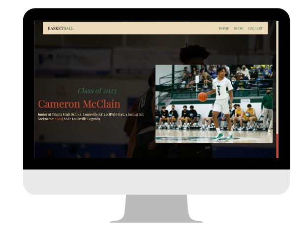 Cameron J McClain website about sports